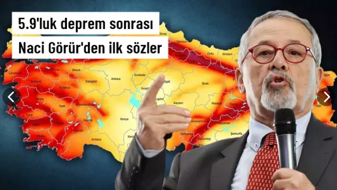 5.9'luk deprem sonrası Naci Görür'den ilk açıklama