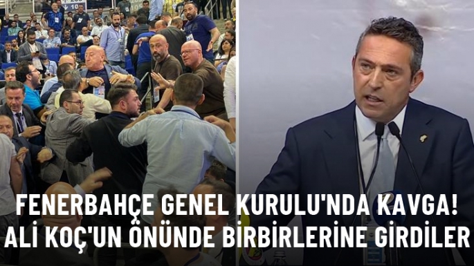 Ali Koç'un konuşması sırasında kavga çıktı!