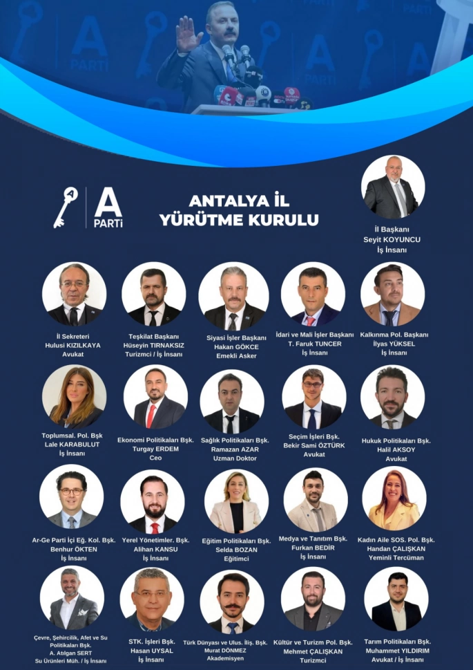 Anahtar Parti Yönetimi Açıklandı