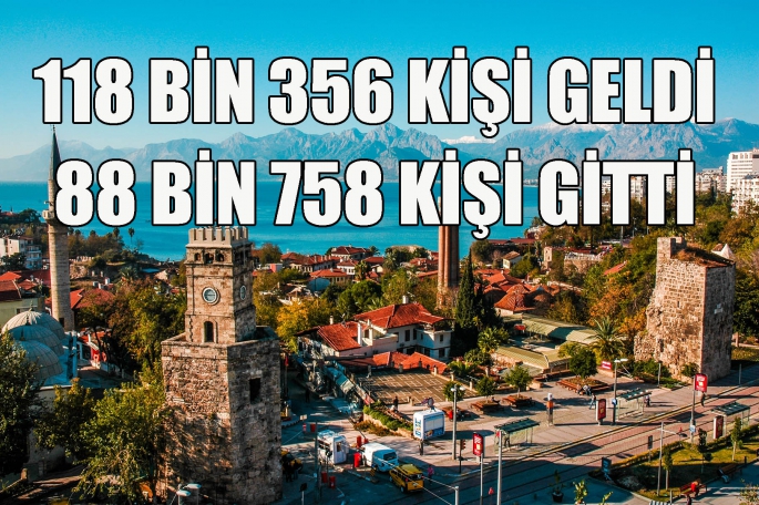 Antalya'ya 118 Bin Kişi Daha Geldi