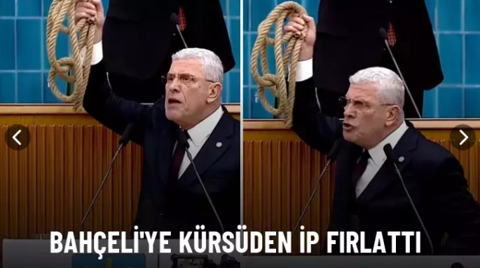 Bahçeli'ye kürsüden ip fırlattı