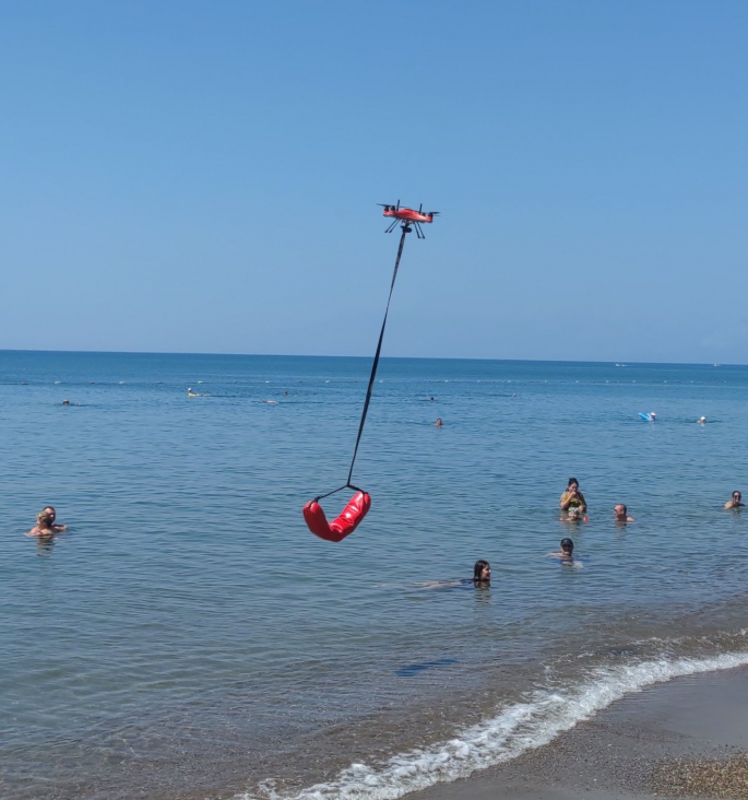 Cankurtaran Dronedan Tanıtım Uçuşu