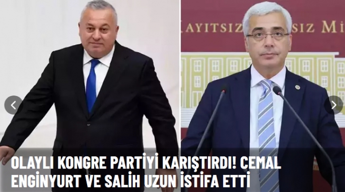 Cemal Enginyurt ve Salih Uzun, Demokrat Parti'den istifa etti