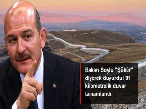 81 Km'lik Duvar Tamamlandı