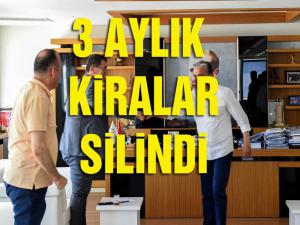 Başkan Uysal, üç aylık kiraları sildi