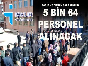 Tarım ve Orman Bakanlığı'na 5 bin 64 personel alınacak!