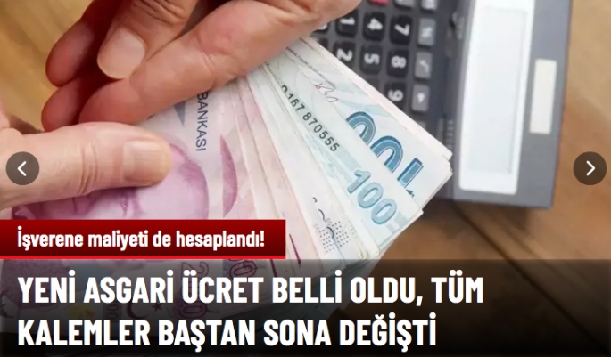 Hesaplar baştan sona değişti