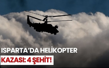 Isparta'da askeri helikopter düştü!