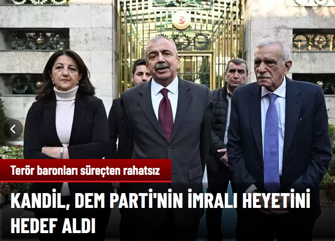 Kandil, DEM Parti'nin İmralı heyetini hedef aldı