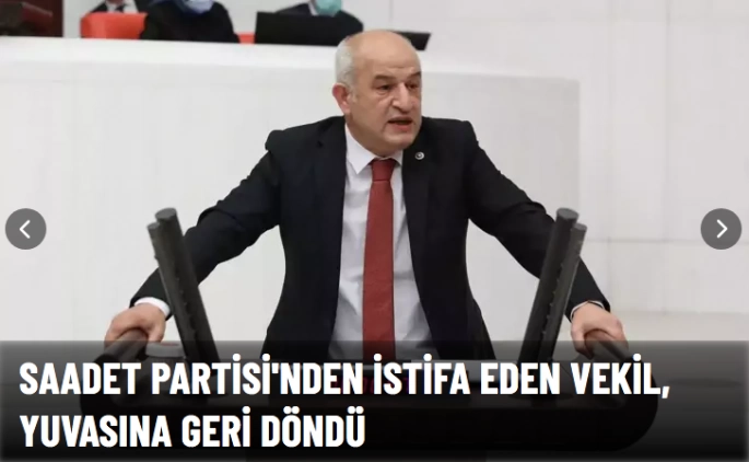 Kasap istifa edip CHP'ye geri döndü