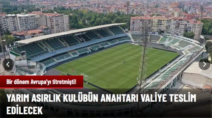 Kulübün anahtarı valiye teslim edilecek