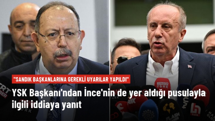 Muharrem İnce'nin de yer aldığı pusulayla ilgili iddiaya yanıt