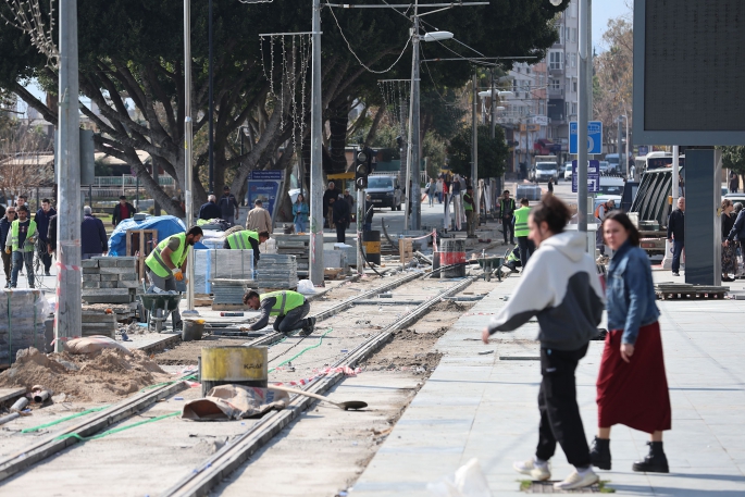 Nostalji tramvay hattında çalışmalar hızla ilerliyor 