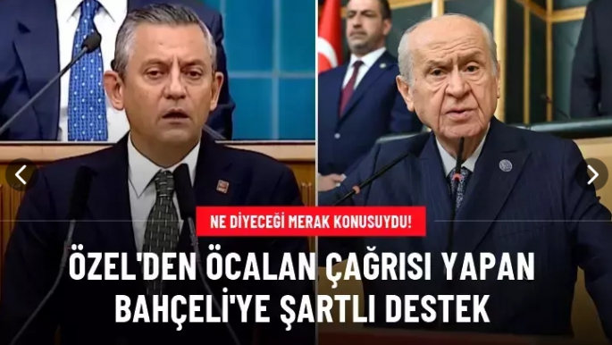 Özel'den Bahçeli'ye şartlı destek