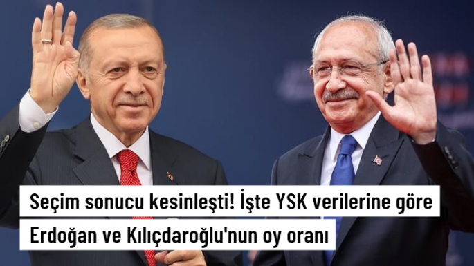 Seçim sonucu kesinleşti!